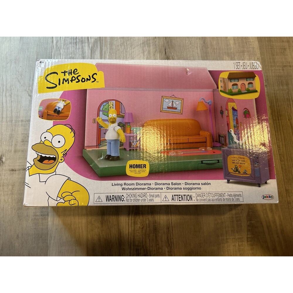 The Simpsons Living Room Diorama Playset - Homer Included